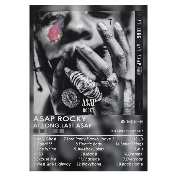 

Modern Hip Hop Music Album Cover Poster Prints Wall Art Canvas Painting Picture Gift Room Home Decor No Frame