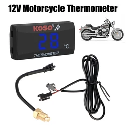 Water Tank Retrofit With Sensors 12V 0~120°C Monitor Temperature Meter Motorcycle Thermometer Red Blue Indicator Warning