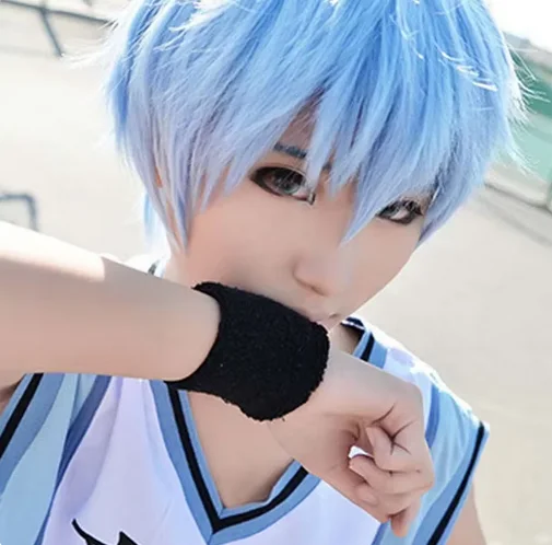 Kuroko no Basuke Seirin Kuroko Tetsuya Wigs Cosplay Costume Kuroko's Basketball Men Women Short Synthetic Hair Party Wigs+WigCap