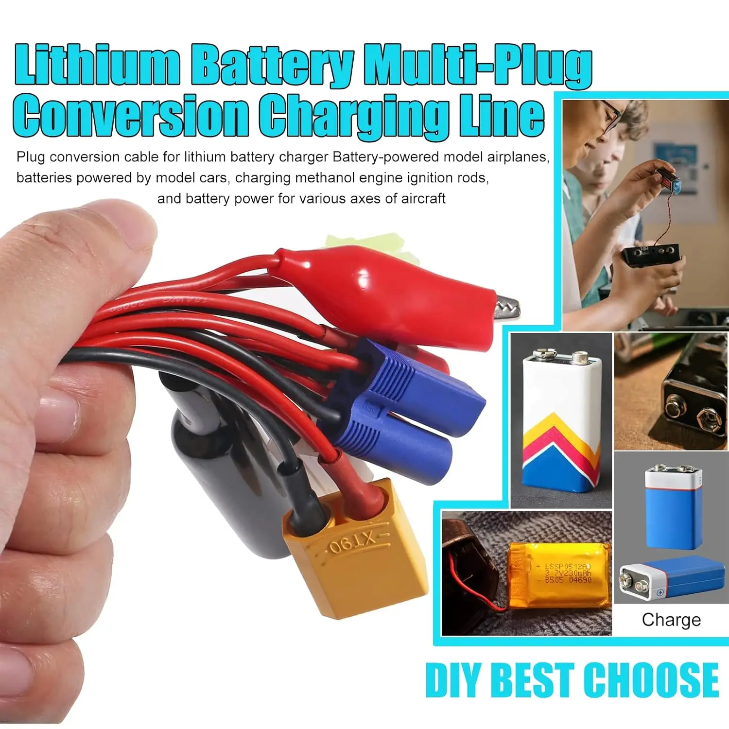 موصل متعدد الوظائف سلك الفاصل 11 في 1 الأخطبوط تحويل كابل إلى 4.0 مللي متر كابل توصيل الموز ل TRX ، T-Plug ، Futaba ، Tamiya Mini