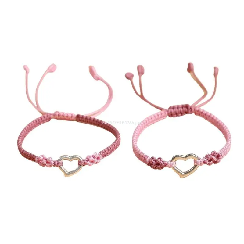 Fashionable Lovely Hollow Heart Woven Bracelets Simple Designs Woven Jewelry Accessory for Women Date Party Wear Dropship