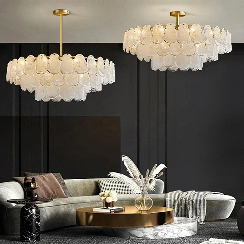 

Nordic LED Chandelier Diamond Crystal Lustre Frosted Crystal Hanging Lamps Luxury Living Bedroom Pendant Lighting Fixtures