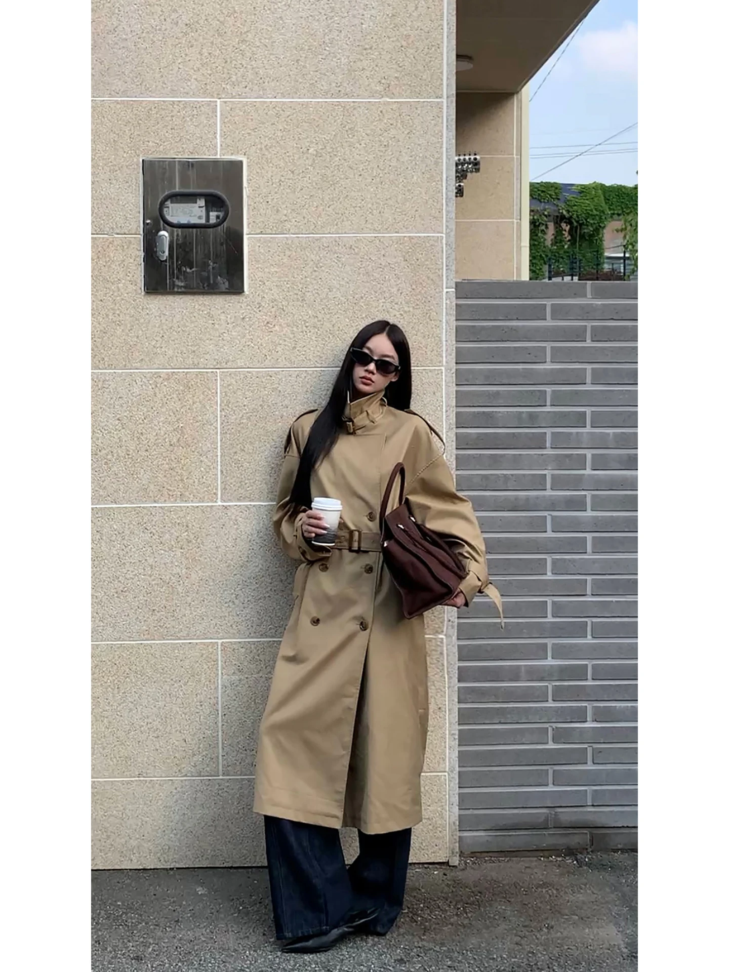 

Красное женское длинное пальто цвета хаки Celebri Sle Briti Faion, ветровка, верхняя одежда, двубортное длинное пальто из полиэстера и вискозы