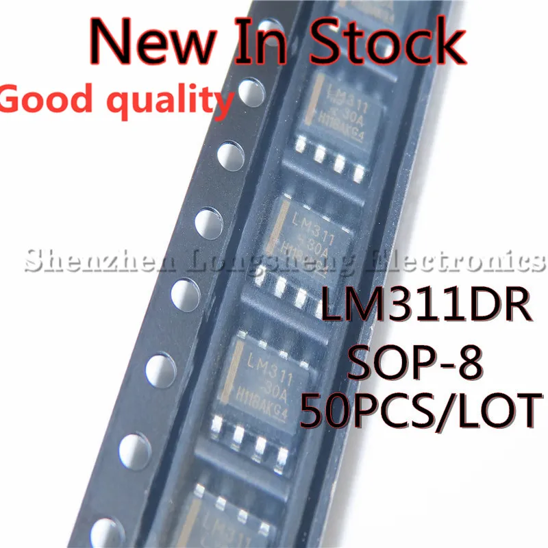 50PCS/LOT LM311DR LM311 LM311M  SOP-8 SMD Voltage Comparator Single Channel Comparator  New In Stock