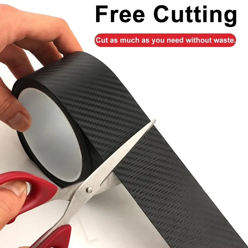 Universal Nano Carbon Fiber Protector Strip, Automotive Anti-Scratch Tape, Durable Car Door Sill Side Mirror Protective Film view 4
