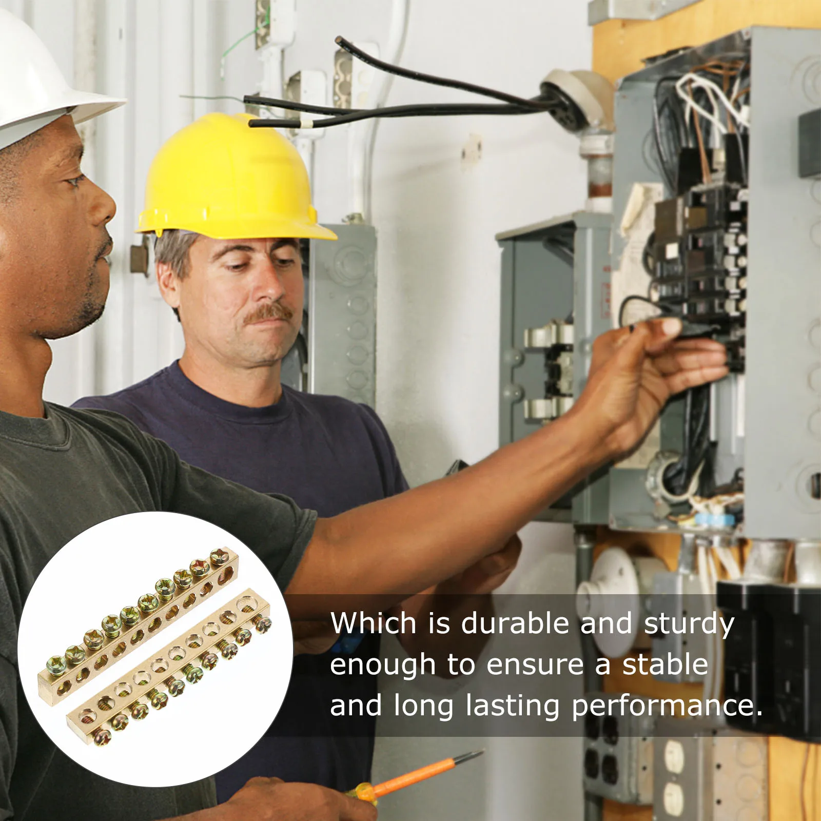 

Copper Grounding Bar Terminal Block Connector Electrical Panel Screw Replacement Crimp Corrosion High Strength Wear