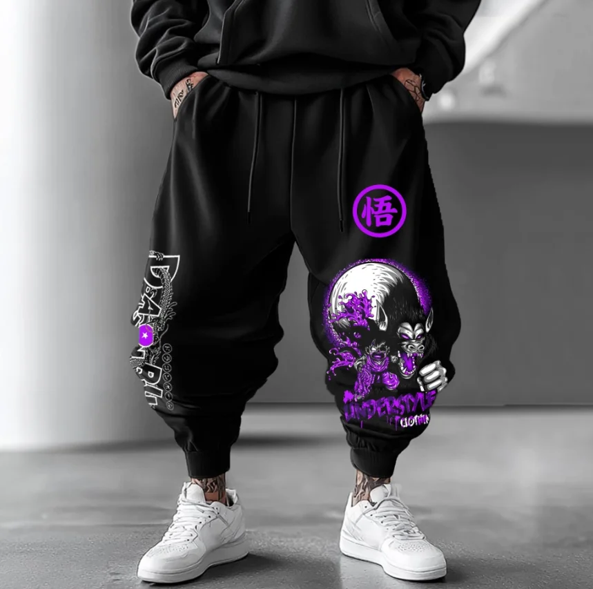 

Dragon Ball z Мужская свободная версия Уличная одежда Повседневные брюки Wukong Персонаж Dragon Ball Повседневная повседневная одежда для любителей аниме