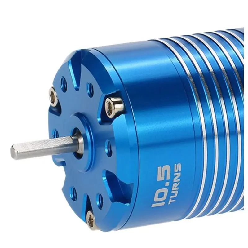 High Efficiency 540 Sensored Brushless Motor for 1/10 RC Car Blue, 10.5T 3450KV