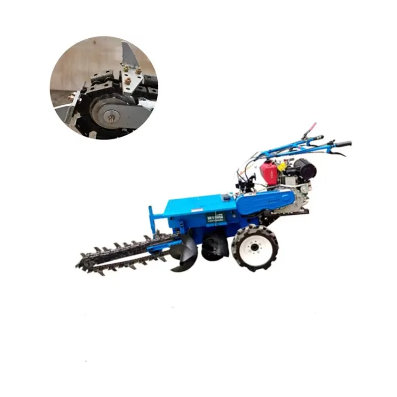 سلاسل المسار المطاطية الخنادق 15hp محرك البنزين سلسلة الخنادق المحمولة