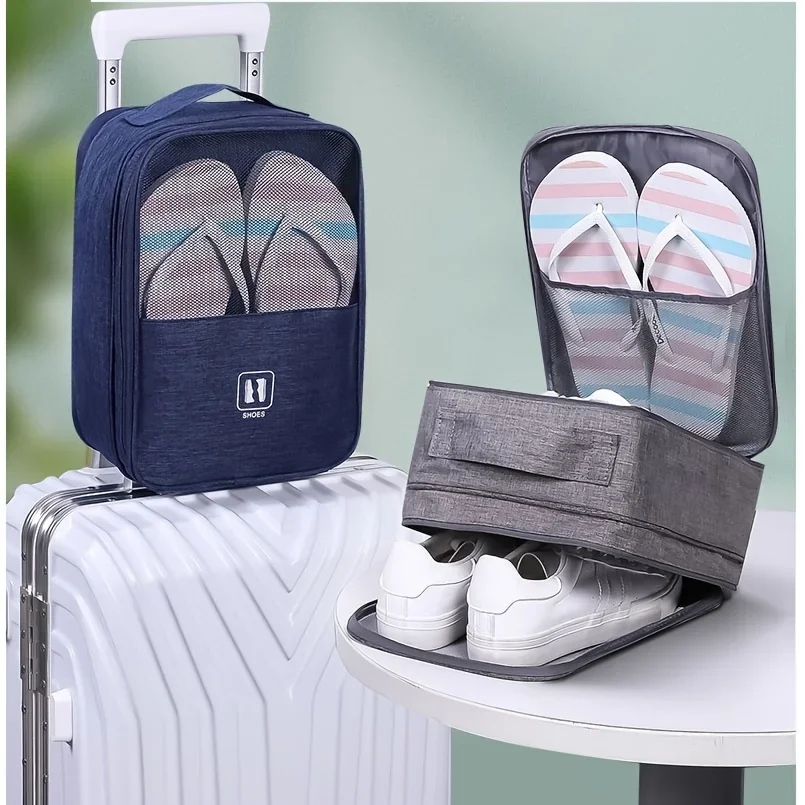 Organizador de Zapatos para Viaje Aprobado por la TSA – Bolsa de Poliéster Duradero con Cierre y Asa Portátil