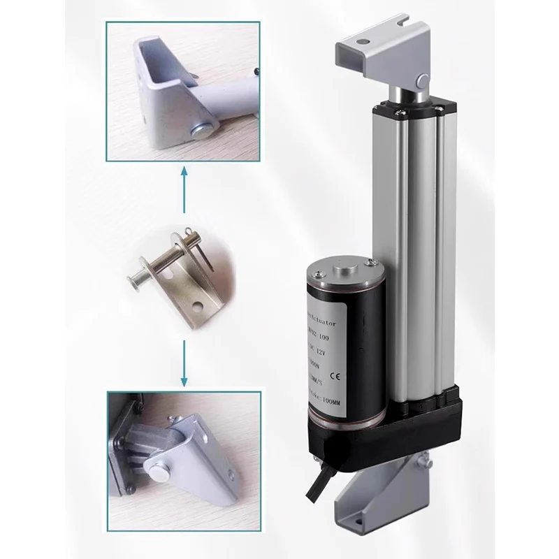 Electric Linear Actuator Motor DC 24V 30-100mm Stroke Linear Actuator Push Linear Drive Motor with Bracket 2000N