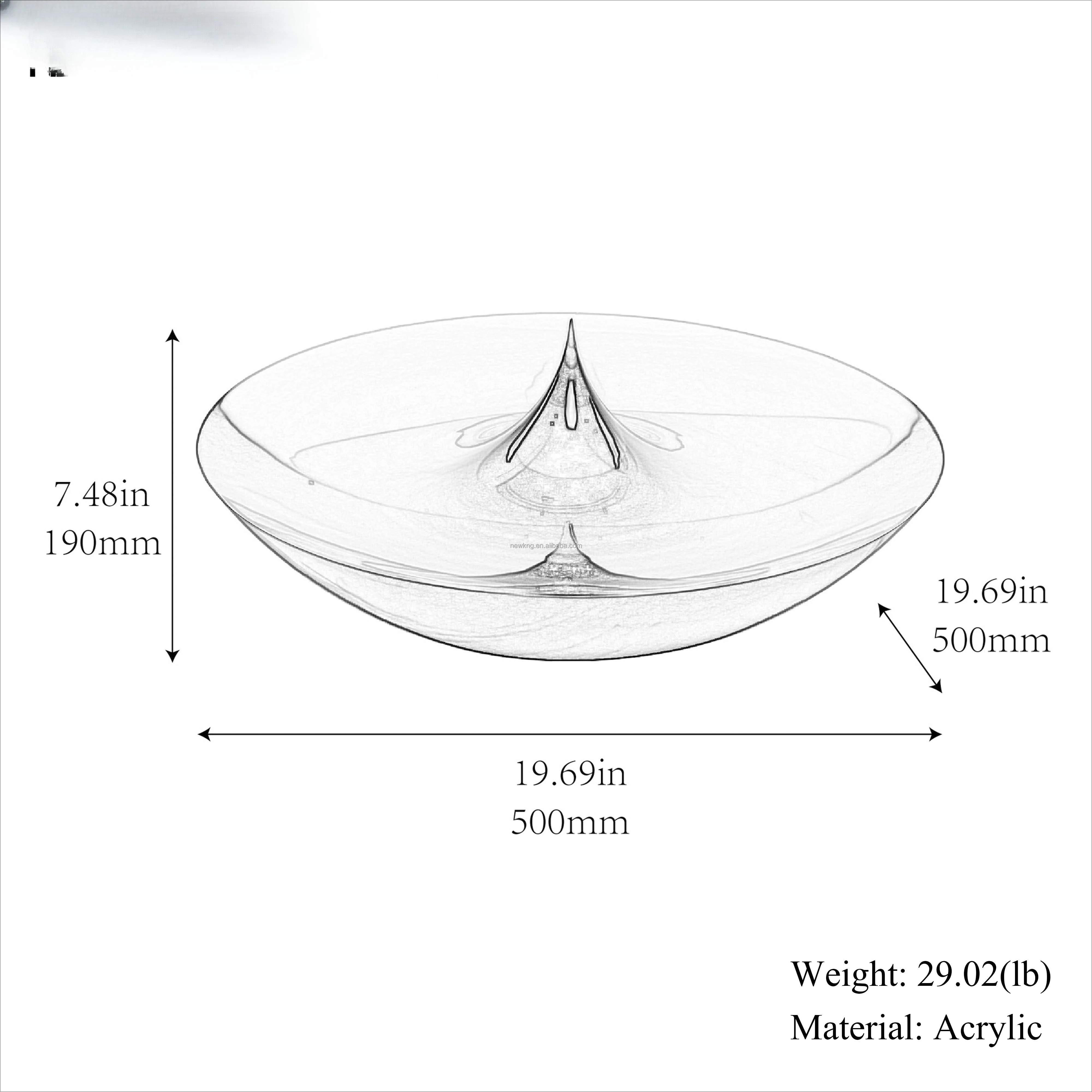 تمثال نافورة مستديرة فاخرة شفافة باللون البني/الأخضر، نحت علوي لتزيين سطح الطاولة المذهل في المطاعم