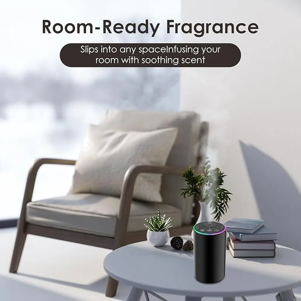 Durable Waterless Diffuser Portable Essential Oil Diffuser Stylish Matte Black For Any Place Can