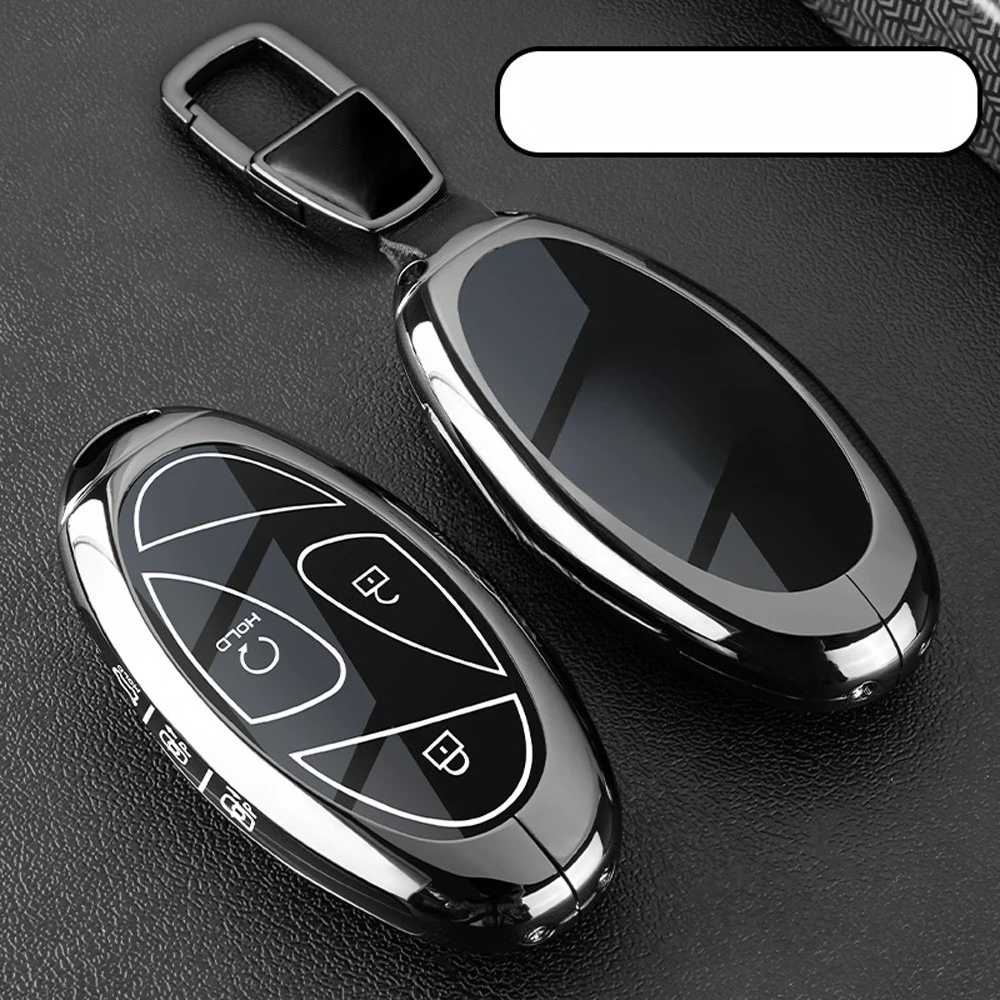 

Zinc Alloy + Silicone Car Key Case Cover For Hyundai Kona Ev Grandeur GN7 IONIQ 6 2023 2024 Remote Key Protect Shell
