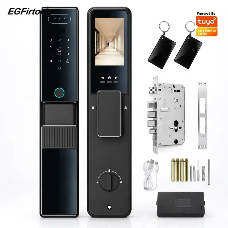 Anti-theft Home Password Door Lock Palm Vein Smart Lock Facial Recognition Tuya Video Remote Fingerprint Password Lock