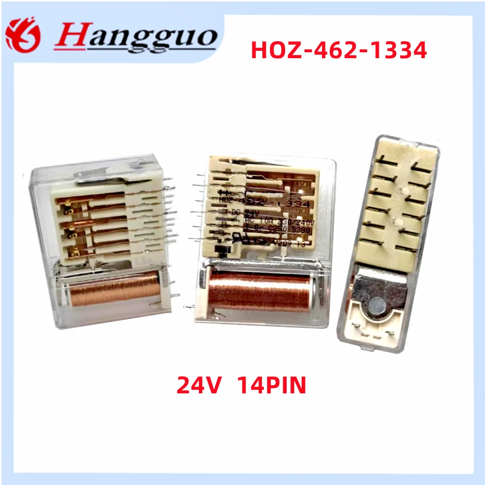 Original Protective 10A 24V relay  HOZ-462-1334 10A DC24V 14PIN 24VDDC 24V DIP14 For Henschler safety Relay