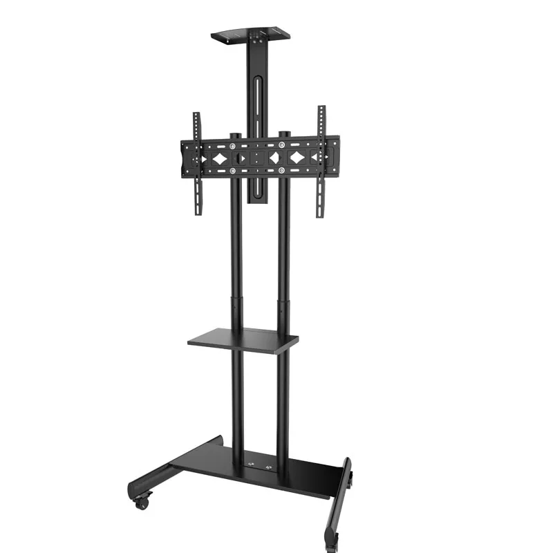 Suitable for 32-65 inch Light Emitting Diode LCD Flat Panel TV Rolling TV Stand Mobile TV Cart, wheels can support 50kg