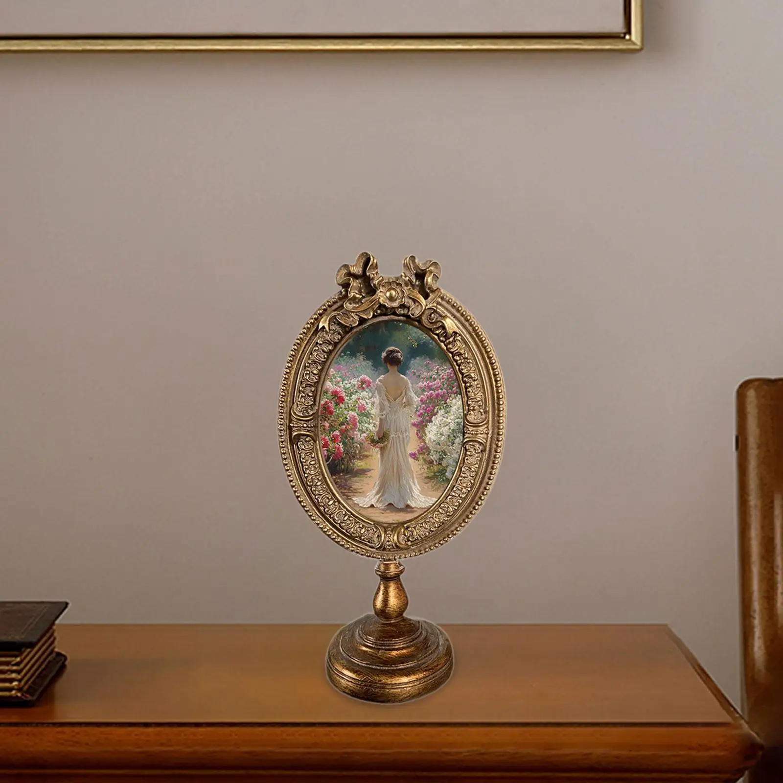 Retro Styled Photo Frame with Stand Elegant Versatile Accessories 22.5x12cm for Housewarming Gift Hand Crafted Tabletop Ornament