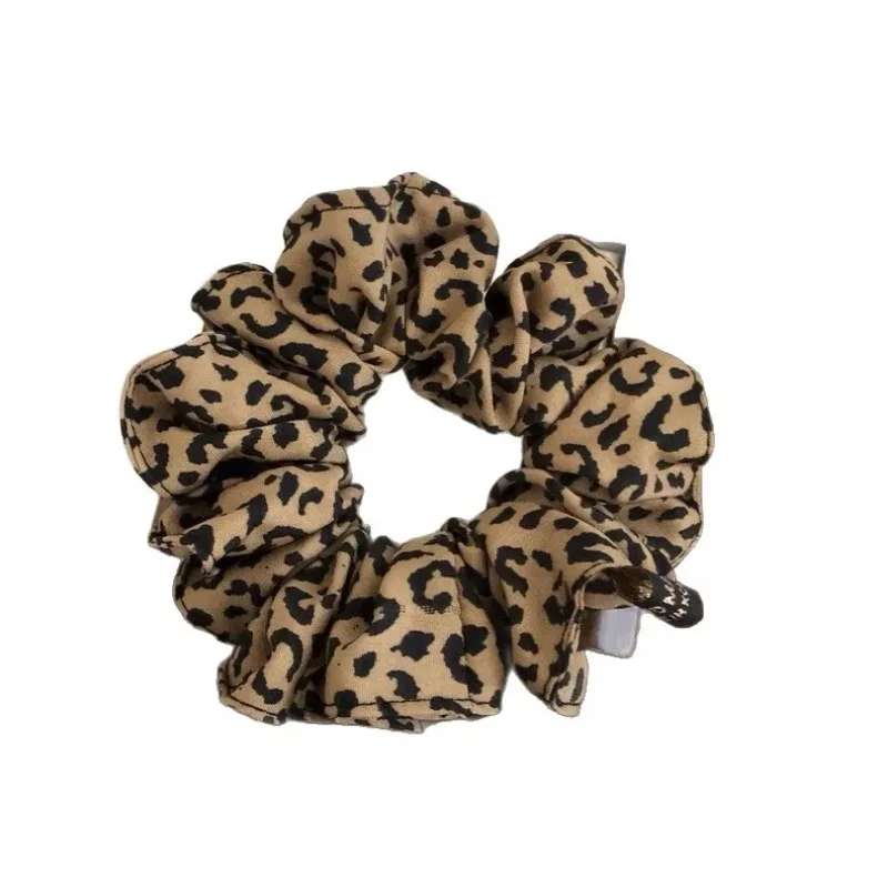Korean Fabric Leopard Print Small Intestine Ring Headband New High Elastic Hair Band Women's Rubber Band Hair Accessories