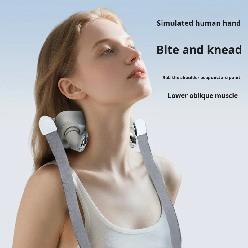 Cross-Border Hot Compress Shawl Neck Massager Dual-Use Rechargeable Kneading Massage with Timing Function