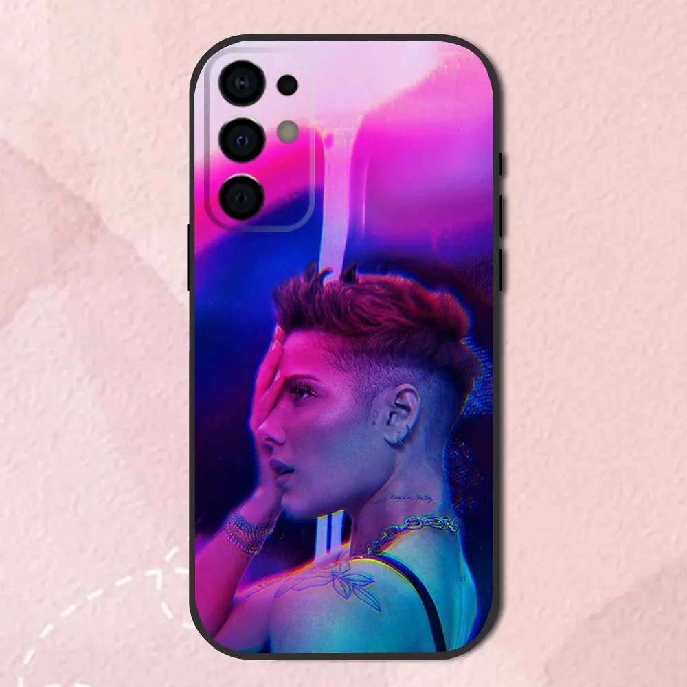 Singer H-Halsey Phone Case For Samsung S24,S21,S22,S23,S30,Ultra,S20,Plus,Fe,Lite,Note,10,9,5G Black Soft Shell