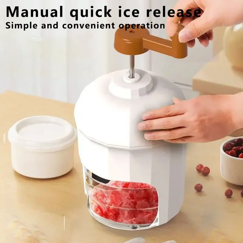 

1 Hand-held Ice Crusher ABS+stainless Steel Machine Washable Shaved Ice Stainless Steel Blade with Mould 500ml