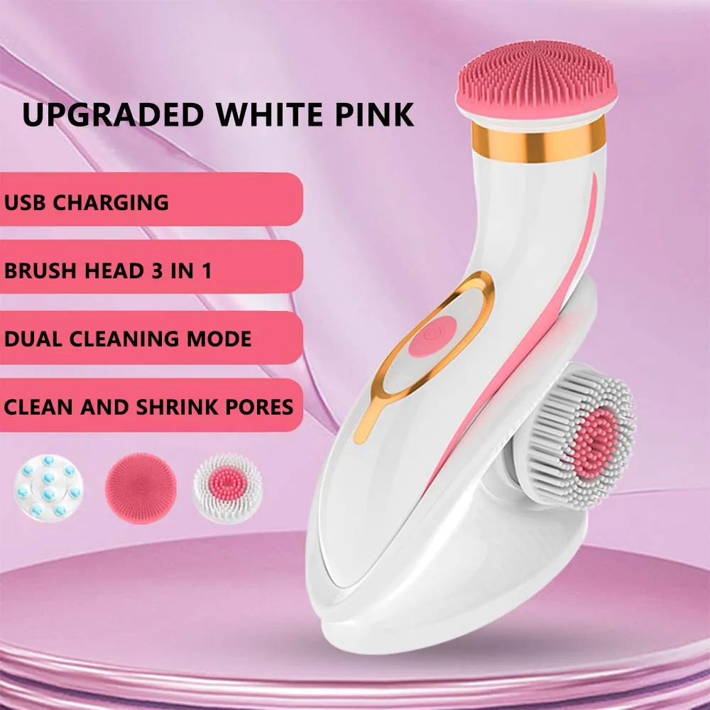 Face Cleanser Brush Electric Facial Cleansing Brush Silicone Rotating