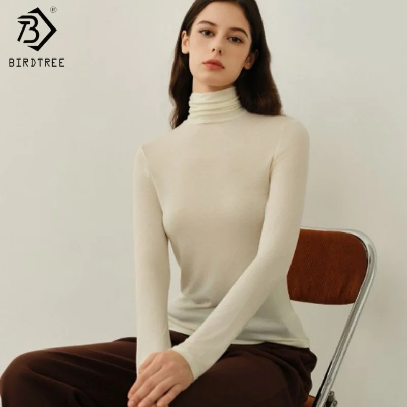 birdtree10-cashmere-women-warmth-pulloverssolid-turtleneck-slim-full-sleeve-undershirt2025-new-bottoming-tops-t5d828jf