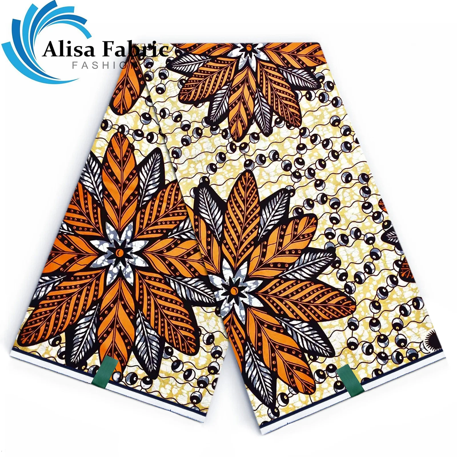 

Настоящая оригинальная восковая ткань Анкара, супер ткань, африканская восковая ткань с блочным принтом, голландская ткань в стиле батик, 100% хлопок для шитья HSG91