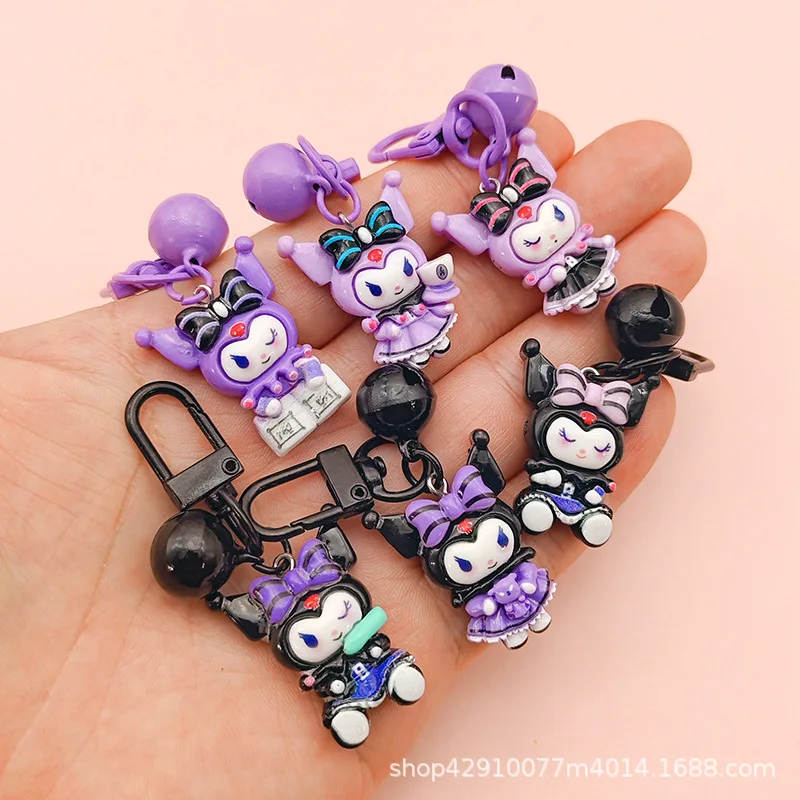 

3/6pcs Cute Bow Kulomi Keychain Cartoon Creative Small Accessories Jewelry Bag Packaging Decorations Pendant Small Gifts