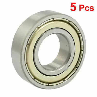 6002ZZ 15 x 32 x 9mm Shielded Metal Deep Groove Ball Bearings 5 Pcs