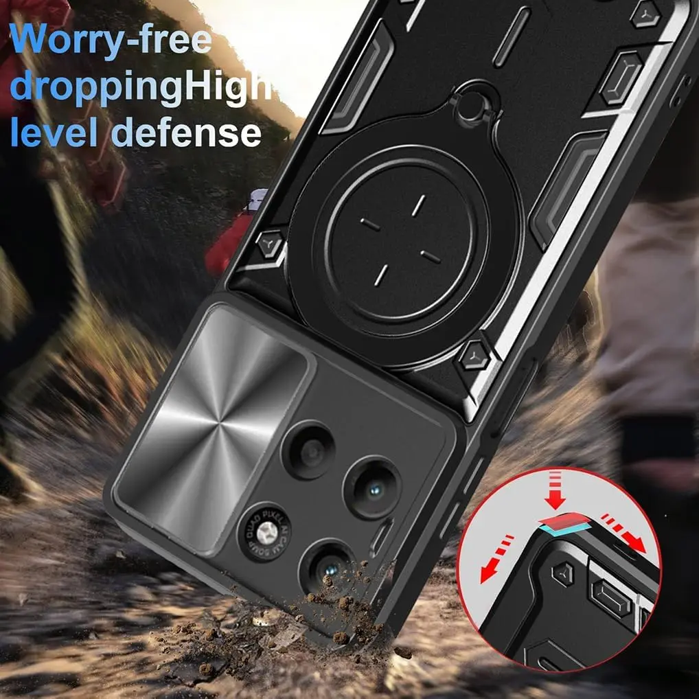 Heavy Duty Schutzhülle Für Motorola Moto G56 G86 Fall Mit Ring Ständer Halter Objektiv Schutz Fundas Coque Capa