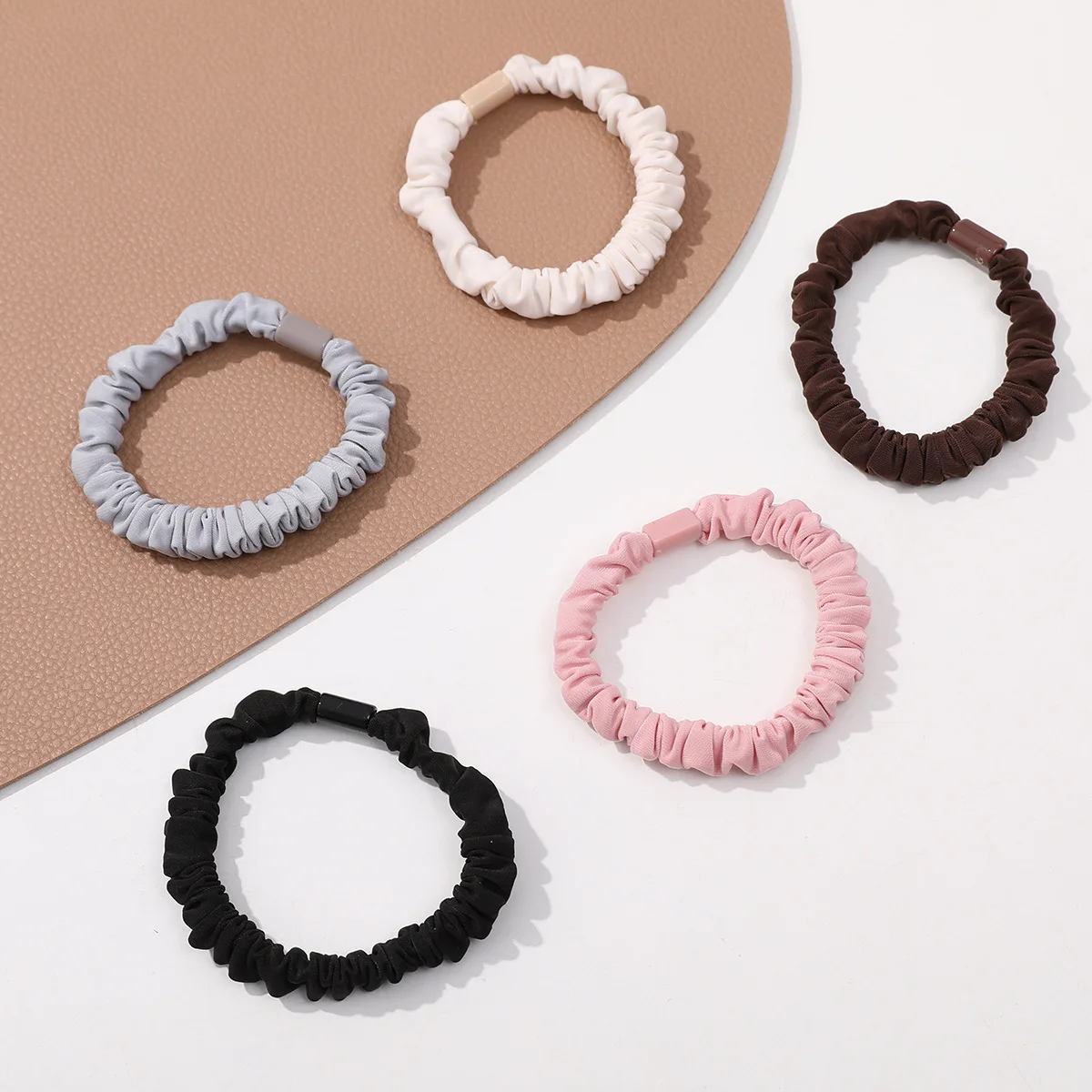 5pcs korean style chill hair ties no damage for women cute hair accessories for girls female barrettes