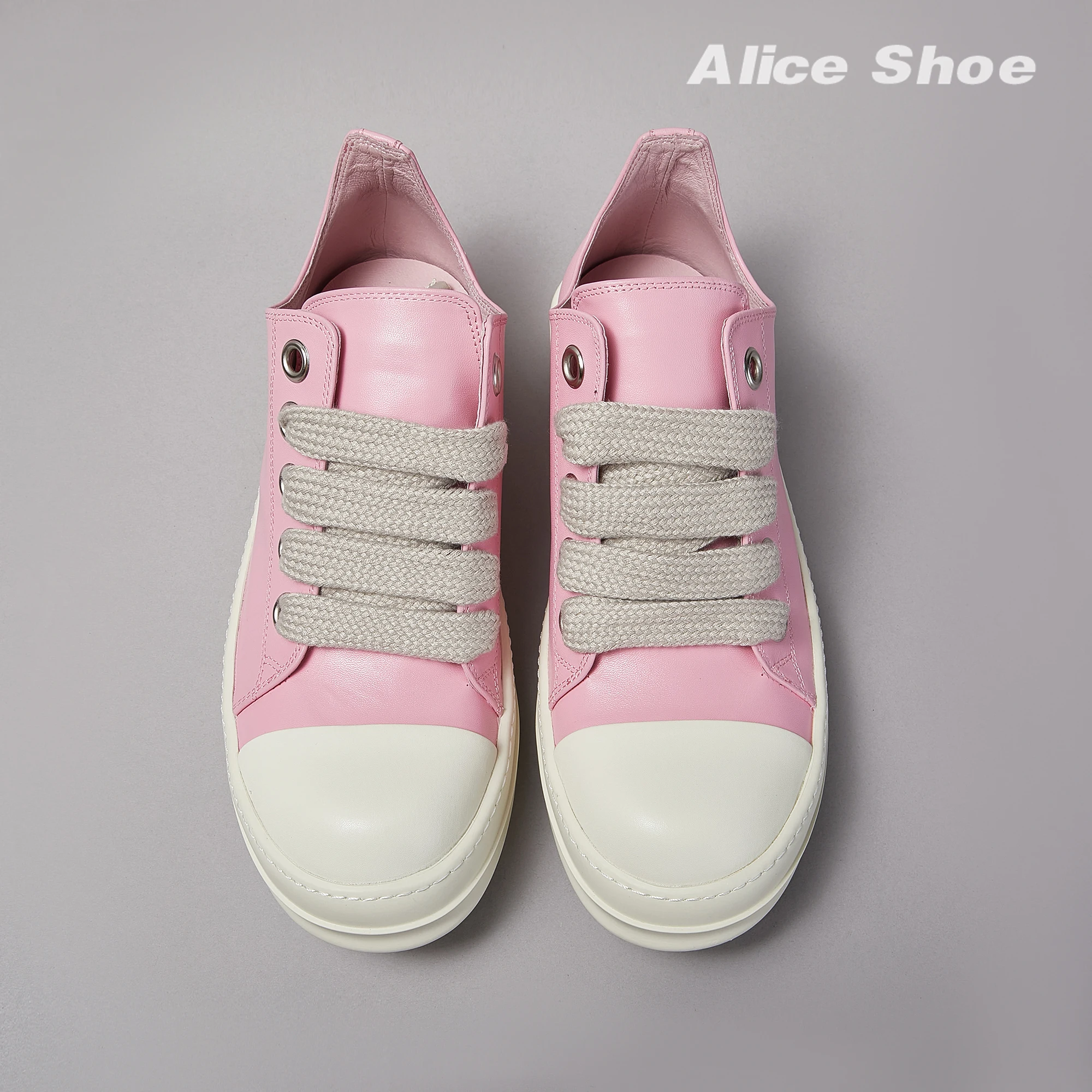 

Ricks Designer Women Sneaker Jumbo Lace-up Men Shoe Casual Quality Pink Low Top Leather Luxury Zip owen Street Platform Trainer