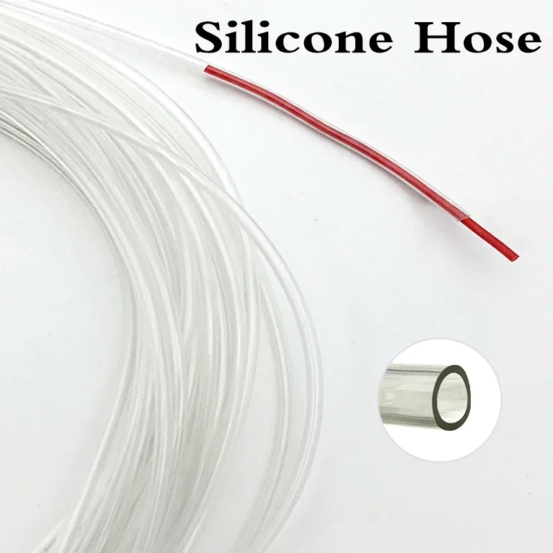 

100M Transparent Flexible Silicone Tubing ID 0.5 1 1.5 2 2.5 3 3.5 4 mm Food Grade Tube Temperature Resistance Nontoxic Pipe