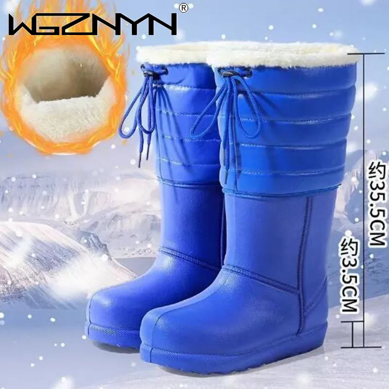 2024 New Luxury Designer Women Winter EVA Waterproof Booties Girl Classic Snow Boot Plush Ankle Short Boots Female Rainboots