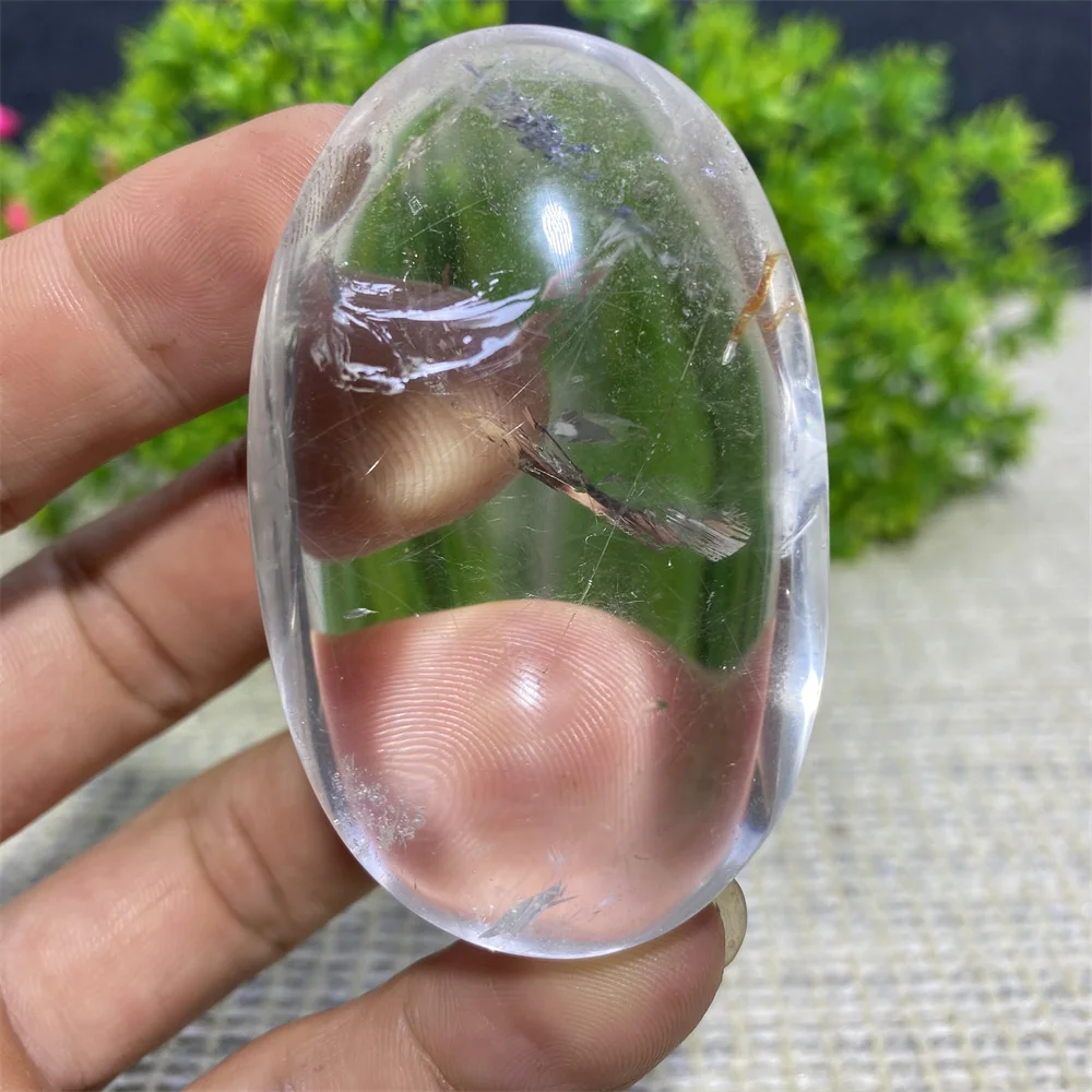 Natural White Crystal Large Particle Polished Original Stone Hand Play Spiritual Meditation Gift Home Decoration