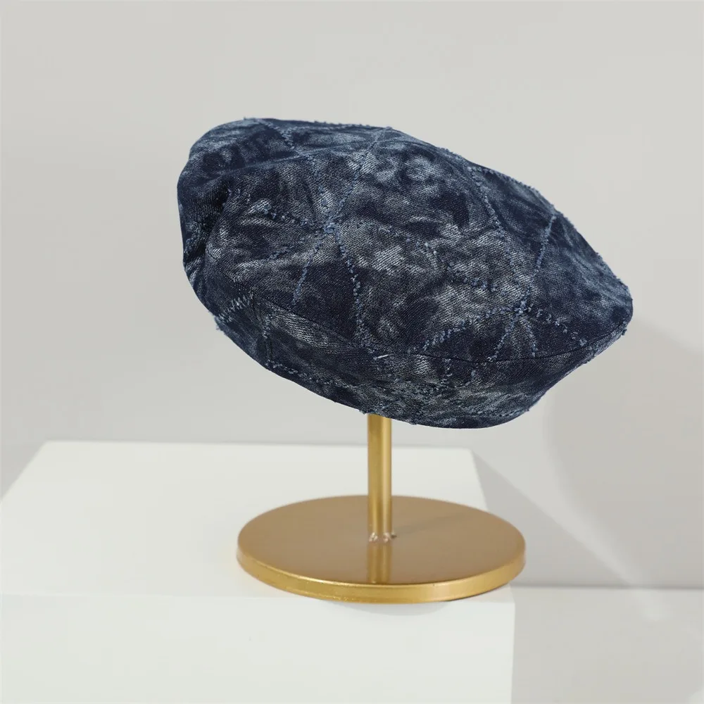 

New Vintage Children's Beret Korean Denim Octagonal Hat Retro Outdoor Newsboy Cap