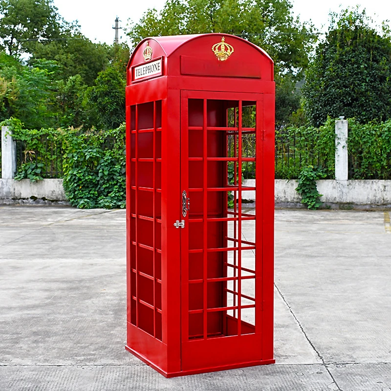 

Factory sale vintage decoration London classic pink telephone booth for wedding store decoration