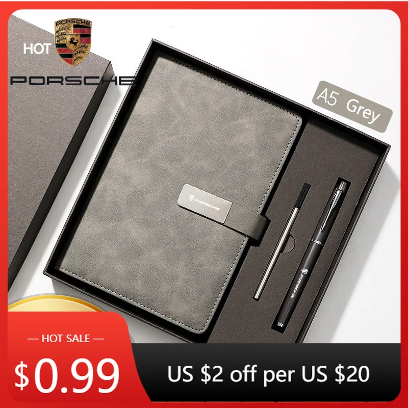 

Car Sticker For Porsche Cayman Cayenne 911 Macan Luxury Business Notebook Signature Pen Gift Box Set Men Women Gift For Porsche