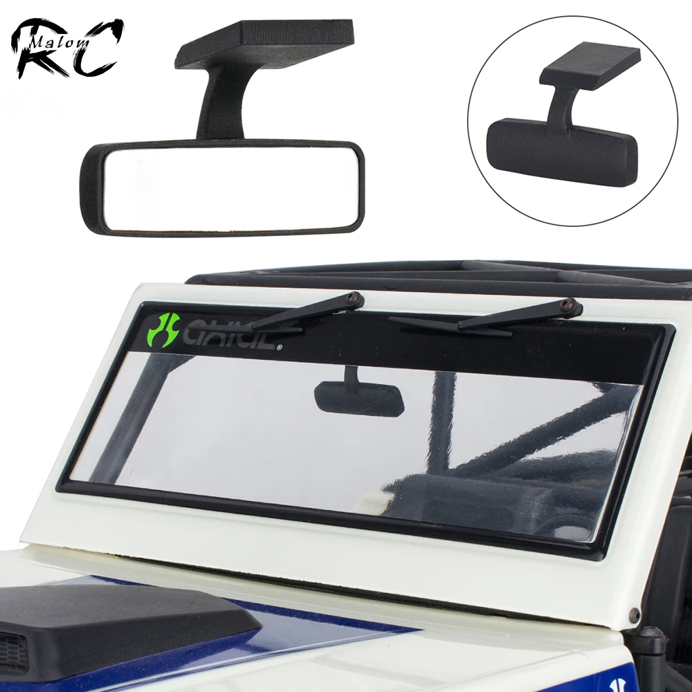 Rearview Mirror Decor for 1/10 & 1/8 Scale RC Cars - Fits TRX4, SCX10, D90, RD110, MST & VS4 (Model: #R040-1)