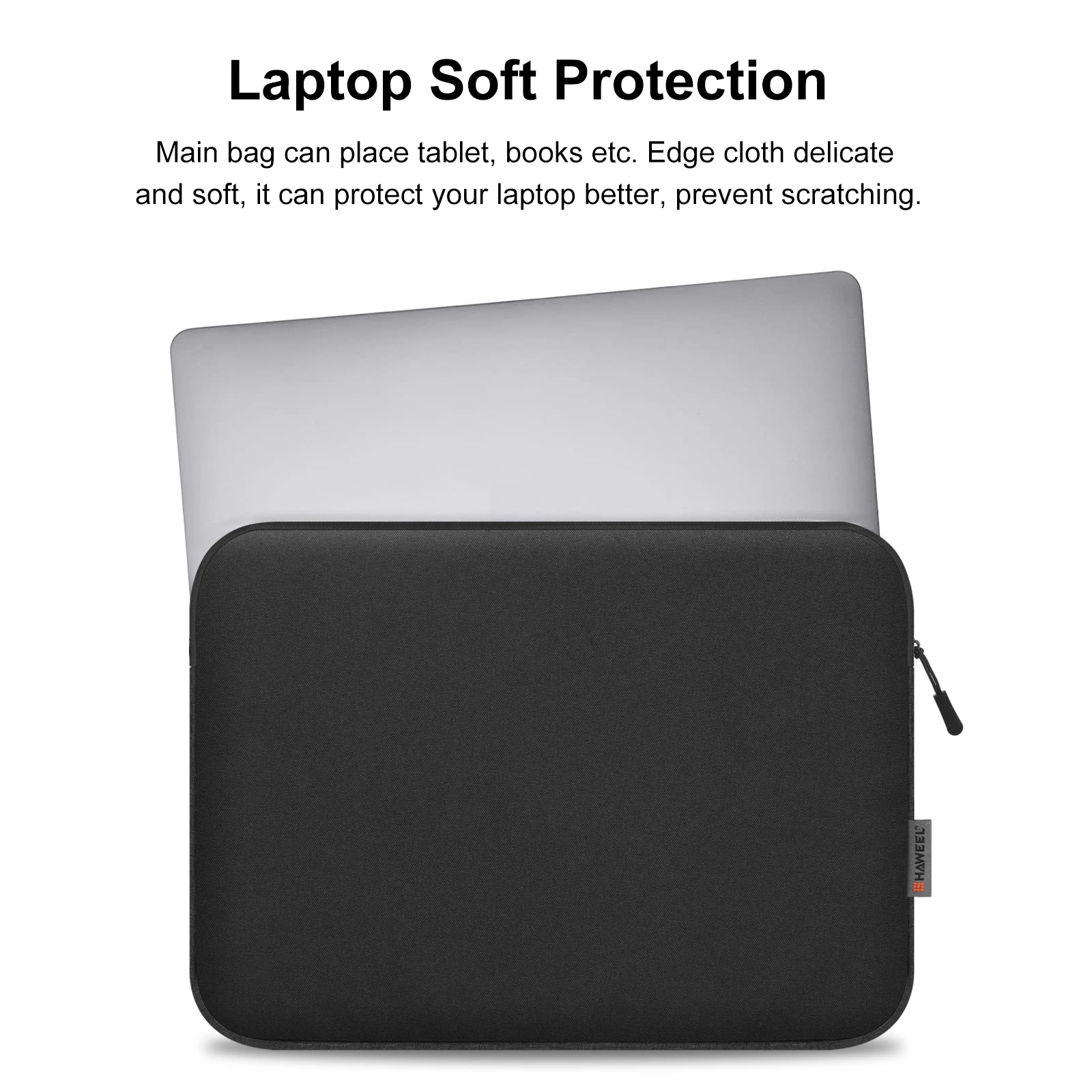 Haweel 11 13 15 16 polegadas capa para laptop capa para notebook tablet bolsa de transporte com zíper para macbook air pro bolsa capa de pele