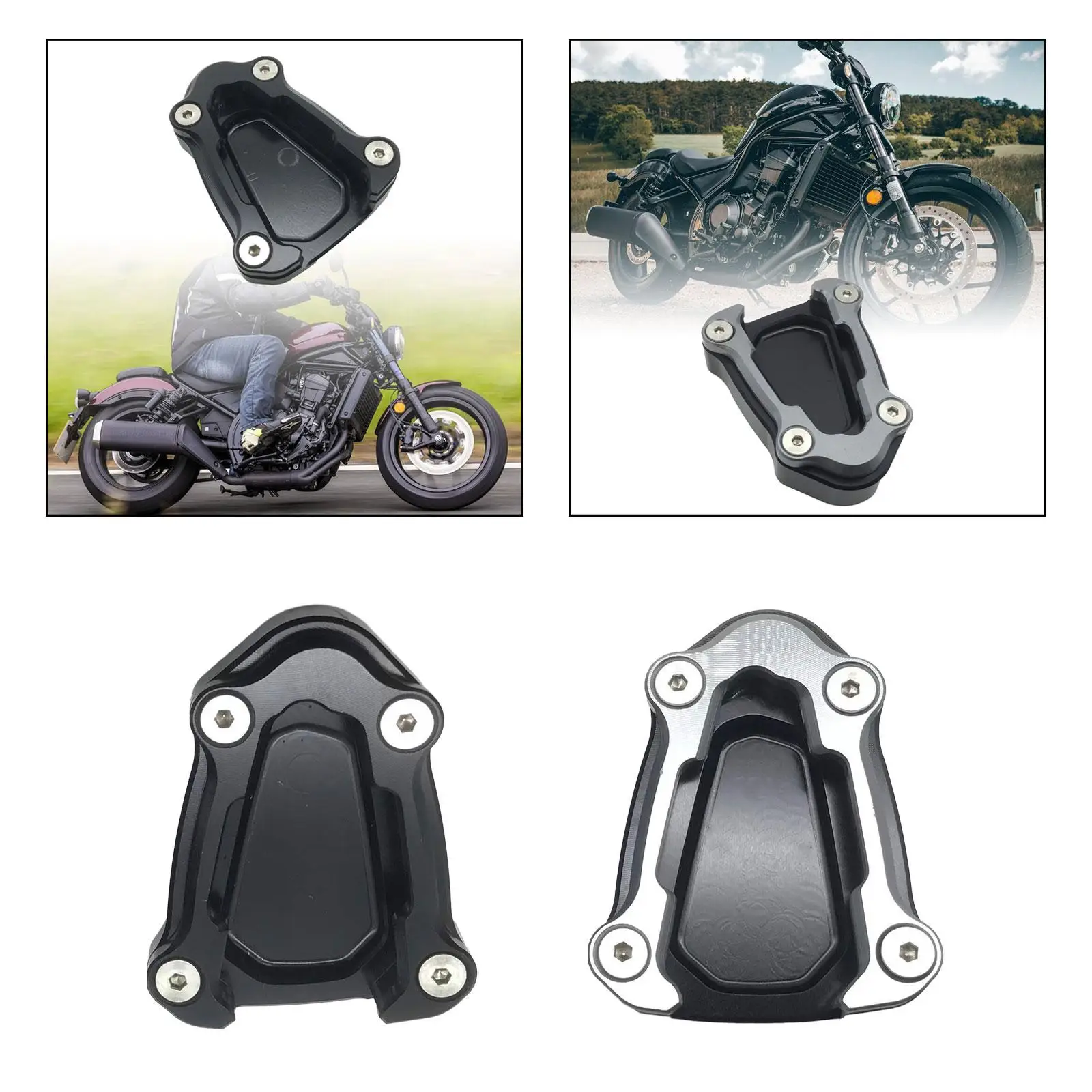 Side Pad Plate Motorcycle Accessories Easy to Install Direct Replaces Kickstands Motorcycle Support Extension for Cmx1100