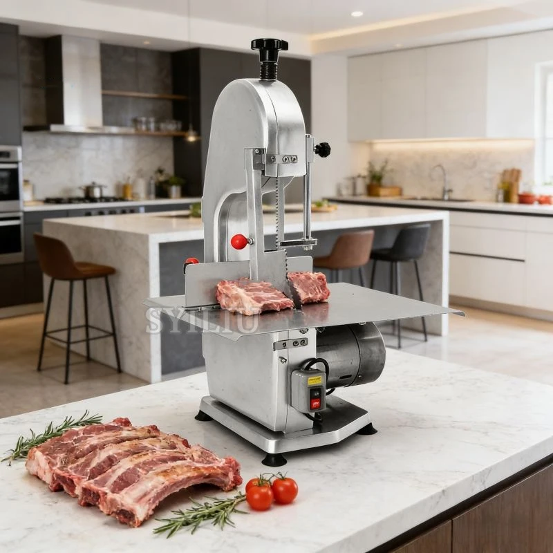 Industrial Automatic Electric Bone Saw Machine Bearing Stainless Steel Frozen Meat Cutter Large Desktop Meat Processing Sawing