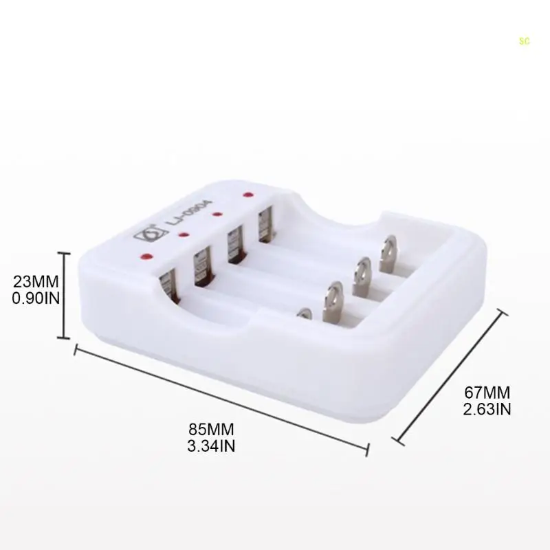 Интеллектуальное зарядное устройство с 4 слотами, ЖК-дисплей, интеллектуальный адаптер зарядного устройства для аккумуляторов