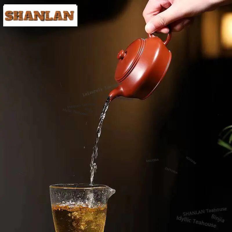 200ml Boutique Yixing Purple Clay Teapots Handmade Pot Raw Ore Dahongpao Mud Kettle Zisha Tea Set Tea Services Collection Craft