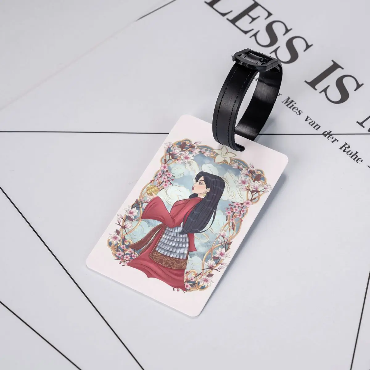 Custom Mulan Princess แท็กกระเป๋าเดินทางกระเป๋าเดินทางกระเป๋าเดินทางความเป็นส่วนตัว Cover ID Label