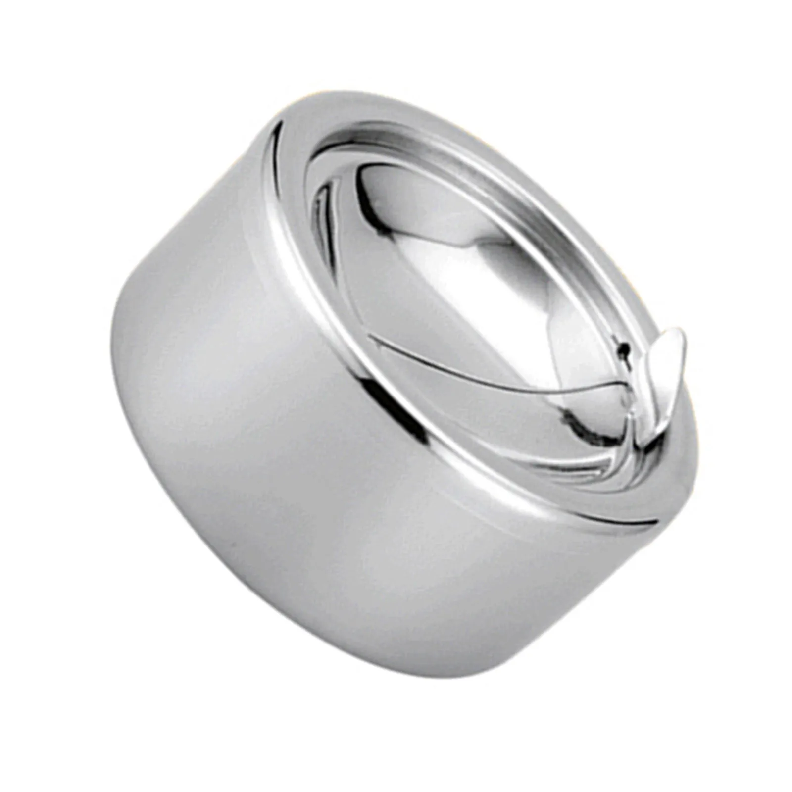 1 قطعة منفضة سجائر مفتوحة أوتوماتيكية من الفولاذ المقاوم للصدأ سعة كبيرة مقاومة للرياح منفضة سجائر محمولة للمنزل والمقهى والفندق #4