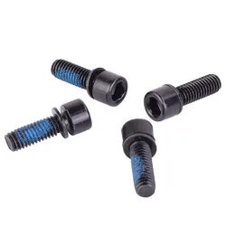 4pcs Screws Black M6x18MM Bike Disc Brake Mount Adapter Brake Caliper Fix Screws Replacement For-Shimano Brake Calipers Mounts