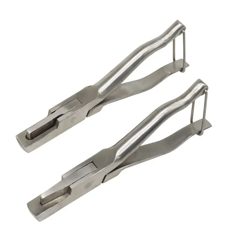 for Veterinary Stainless Steel U-shaped V-shaped Ear Clamp Pig Ear Marking Tool